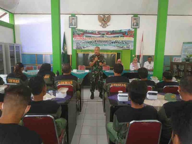 Danramil 01Banjarnegara Berikan Wawasan Kebangsaan Kegiatan Peningkatan Kapasitas Satuan Linmas