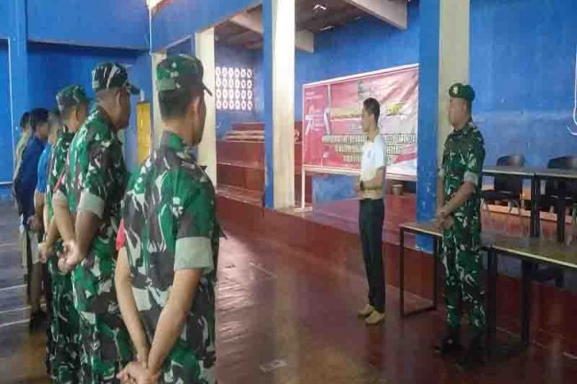 Koramil 01/Banjarnegara Laksanakan Lomba Bulutangkis Dalam Rangka Agustusan Kerjasama Dengan Kecamatan