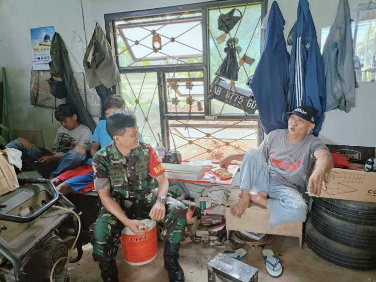 Untuk Mewujudkan Keakraban, Babinsa Komsos Dengan Warga Binaan