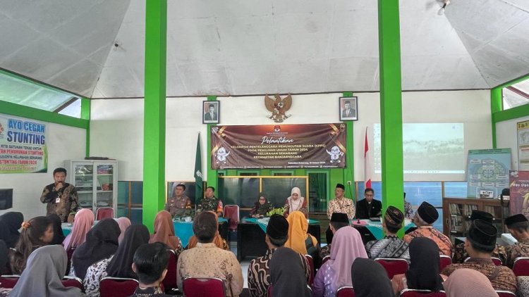 Seluruh Babinsa Koramil 01/Banjarnegara Hadiri Pelantikan KPPS Di Wilayah Binaan masing-masing