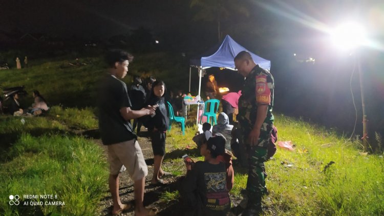 Antisipasi Gangguan Kamtibmas,Anggota Koramil 01 Banjarnegara Laksanakan Patroli Malam.