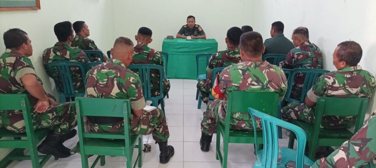 Bentuk Kepedulian Kepada Anggota, Danramil 01/Banjarnegara Pimpin Jam Komandan, Sebagai Motivasi Anggota Dalam Pelaksanaan Tugas