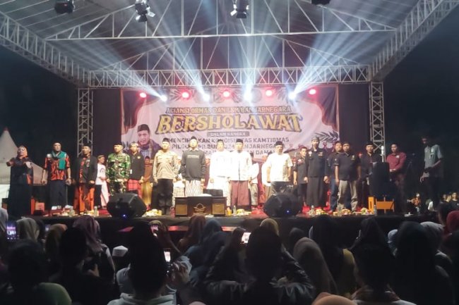 Danramil 01/Banjarnegara Mewakili Komandan Kodim 0704/Banjarnegara, Dalam Rangka Aliansi Ormas Dan LSM Bersholawat