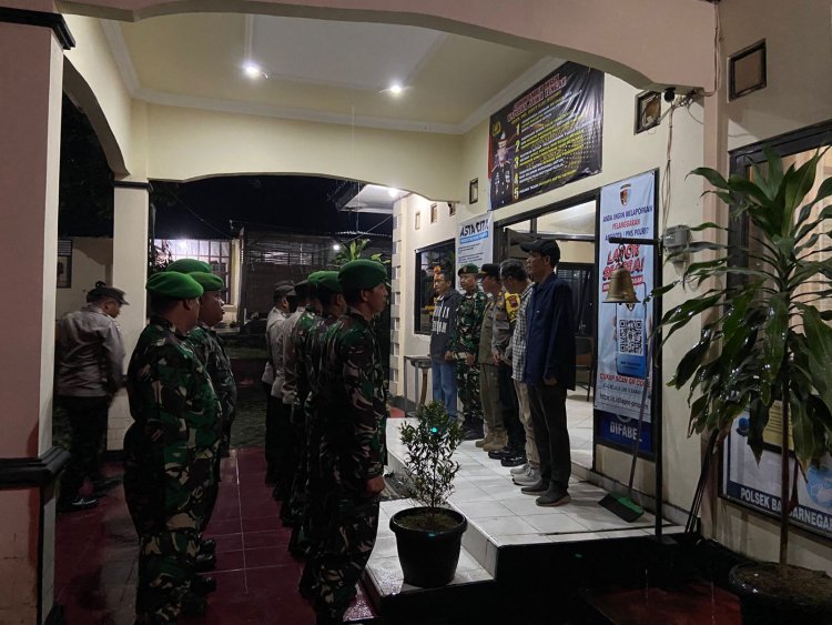 KORAMIL,POLSEK, KECAMATAN DAN KADES/LURAH GELAR APEL GABUNGAN PENGAMANAN MALAM TAHUN BARU