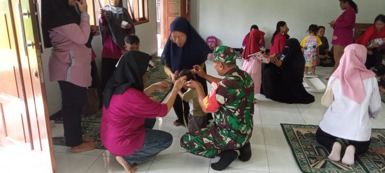 Persiapkan Generasi Yang Sehat,Babinsa Bersama Pemerintah Kelurahan Dan Puskesmas Laksanakan Posyandu