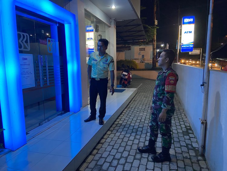 Jaga Kamtibmas Wilayah,Anggota Koramil 01 Banjarnegara Rutin Patroli Malam.